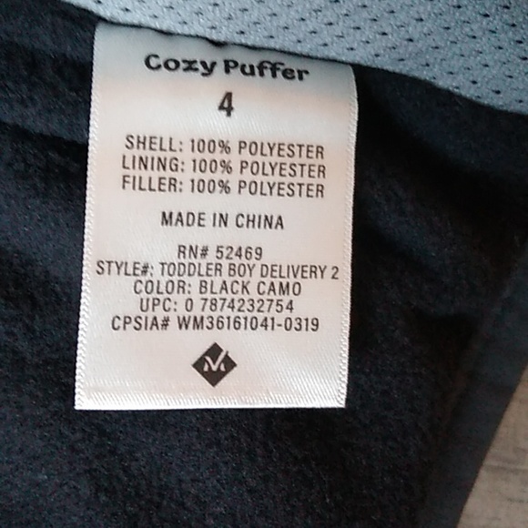 Members Mark Black Camo Cozy Puffer Size 4 - Picture 12 of 14